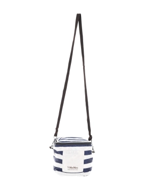 'S Max Mara Striped Bag in White Polyamide