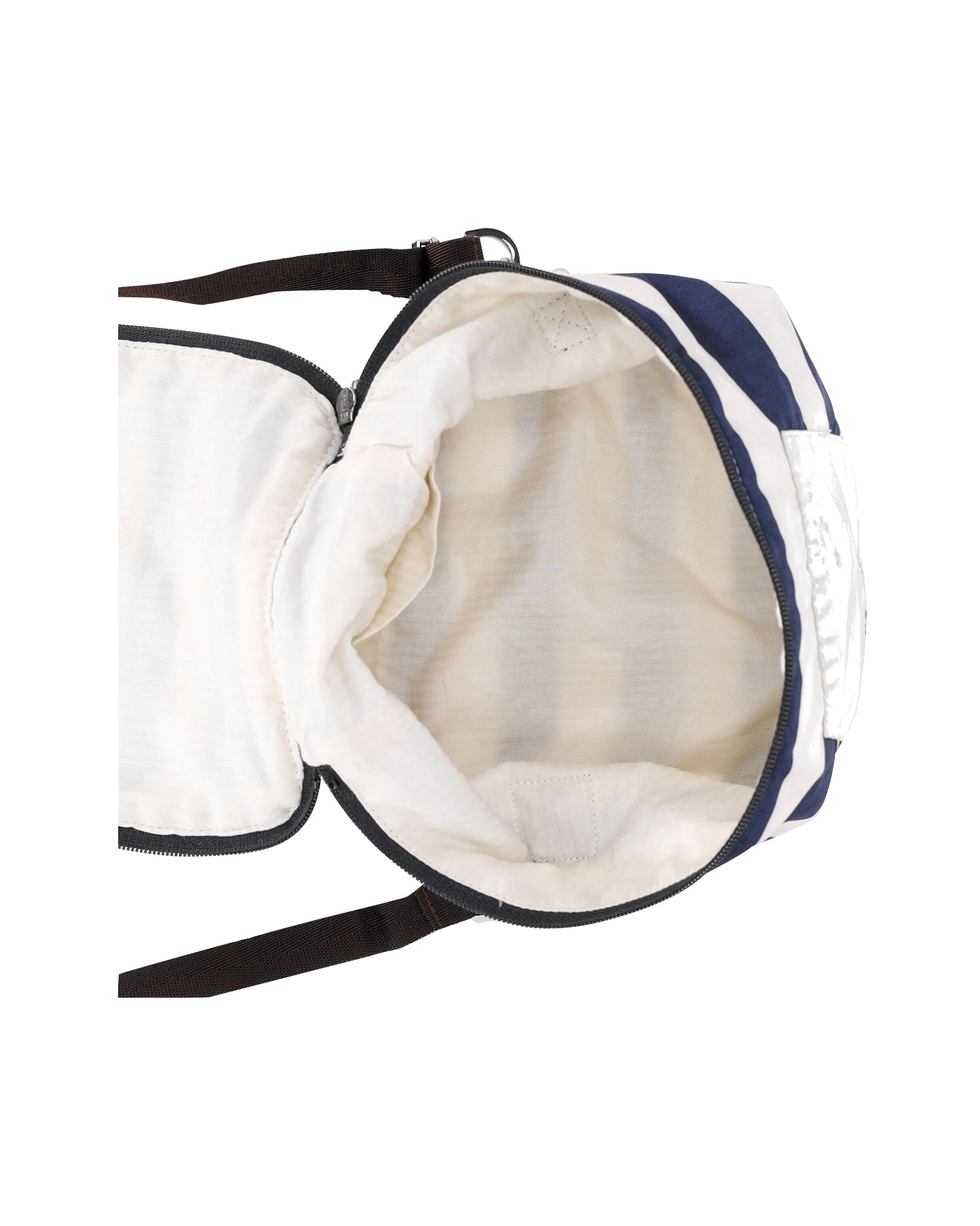 'S Max Mara Striped Bag in White Polyamide