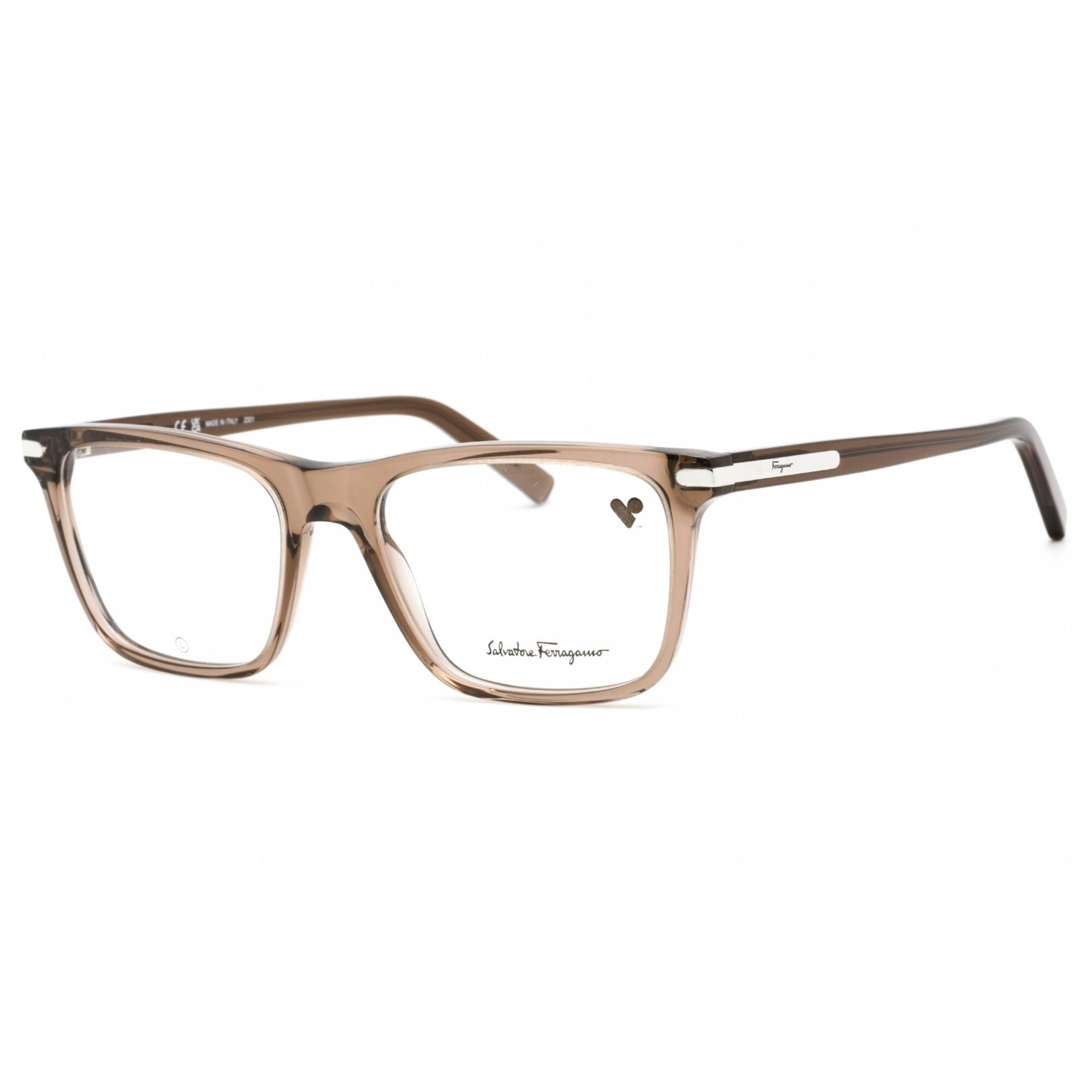 Salvatore Ferragamo Men's Eyeglasses - Full Rim Transparent Sand Frame | SF2959 278