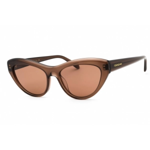 Salvatore Ferragamo Women's Sunglasses - Transparent Brown Cat Eye Frame | SF1103S 232