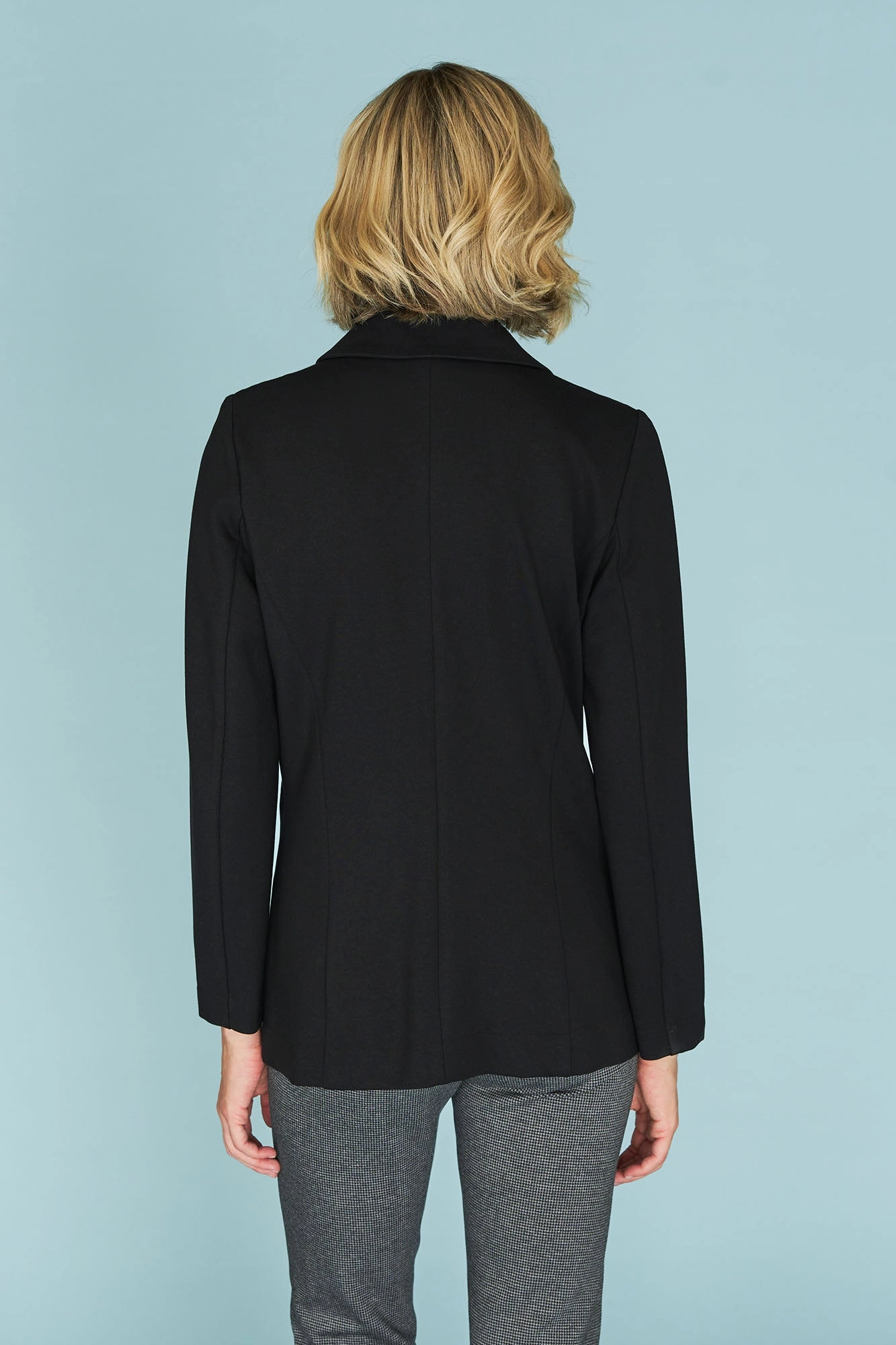 Seam Detail Ponte Blazer - Black