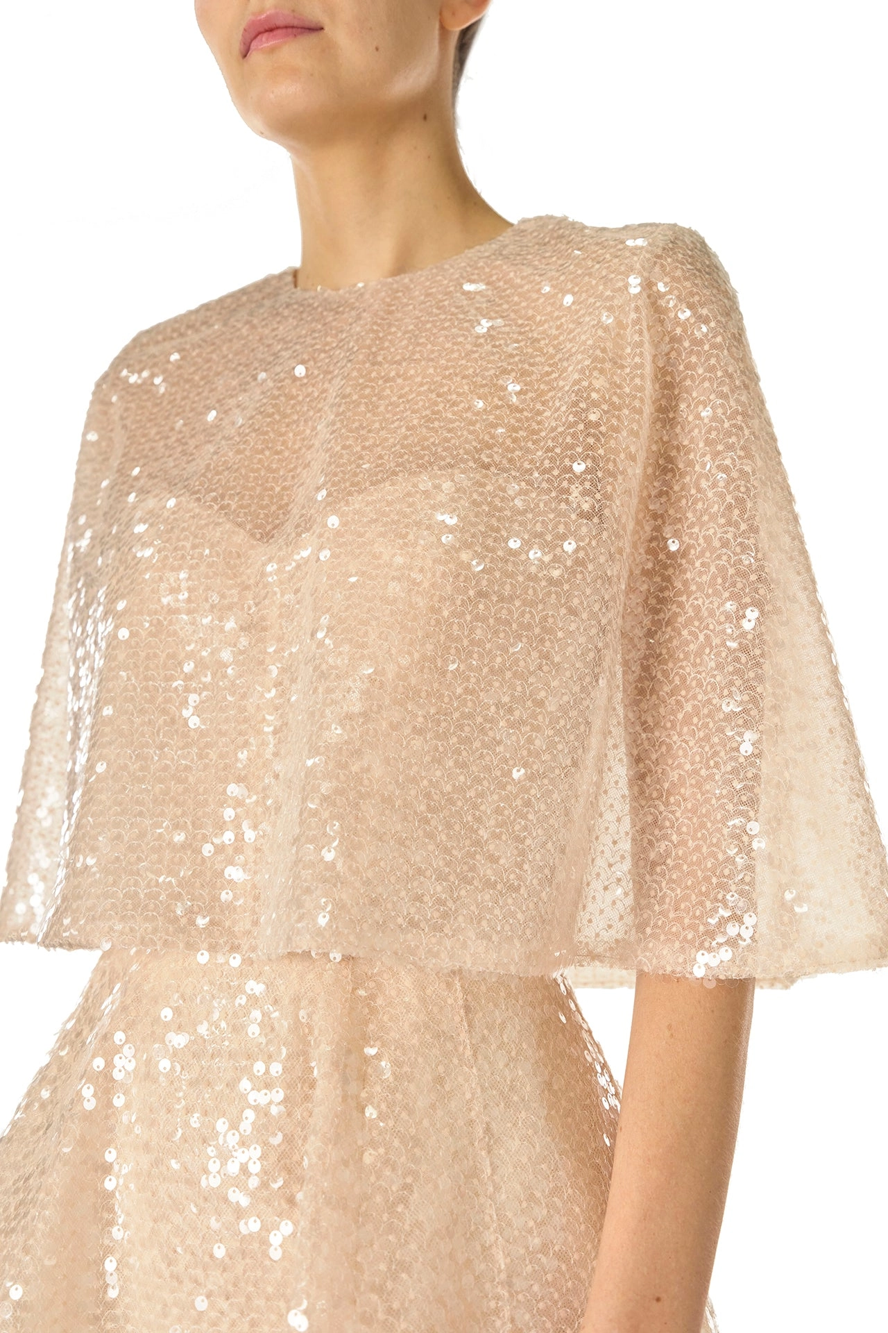 Sequin Tulle Capelet
