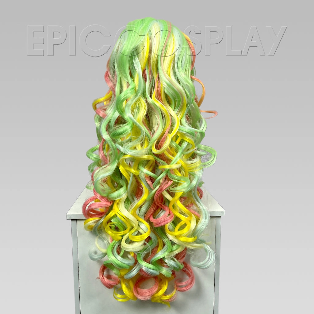 Signature - Yellow Green Coral Multicolor Lace Front Wig