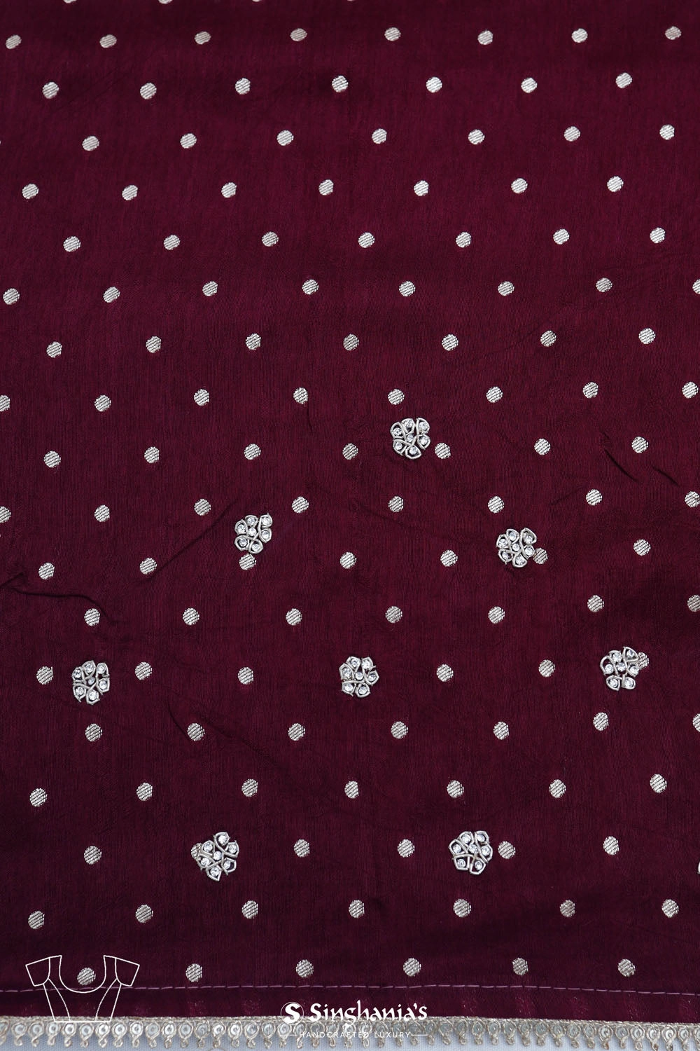 Smyrna Purple Crafted Tissue Saree
