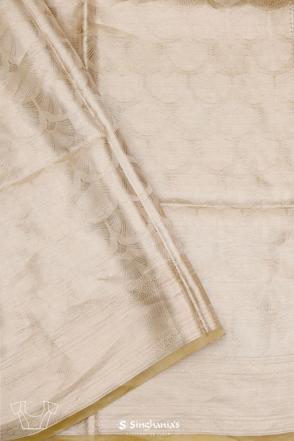 Spinach Green Jaal Tissue Banarasi Saree