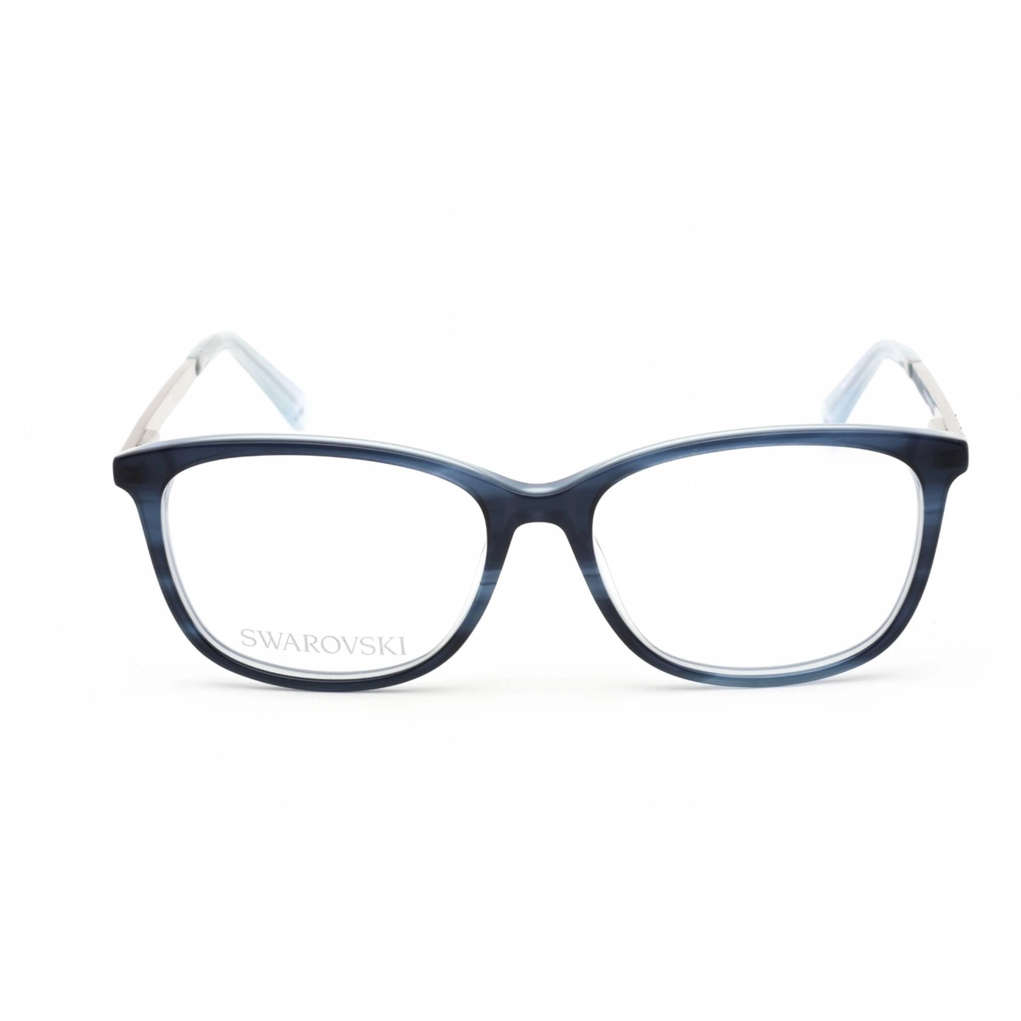 Swarovski Women's Eyeglasses - Rectangular Blue/Silver Plastic Frame | SK5308 092