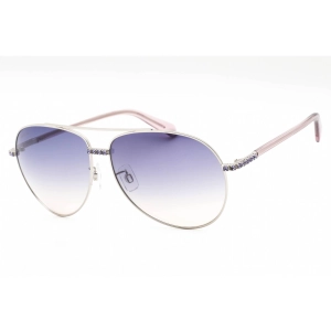 Swarovski Women's Sunglasses - Full Rim Shiny Palladium Metal Aviator | SK0343-H 16Z