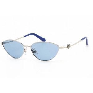 Swarovski Women's Sunglasses - Full Rim Shiny Palladium Metal Cat Eye | SK0261 16V