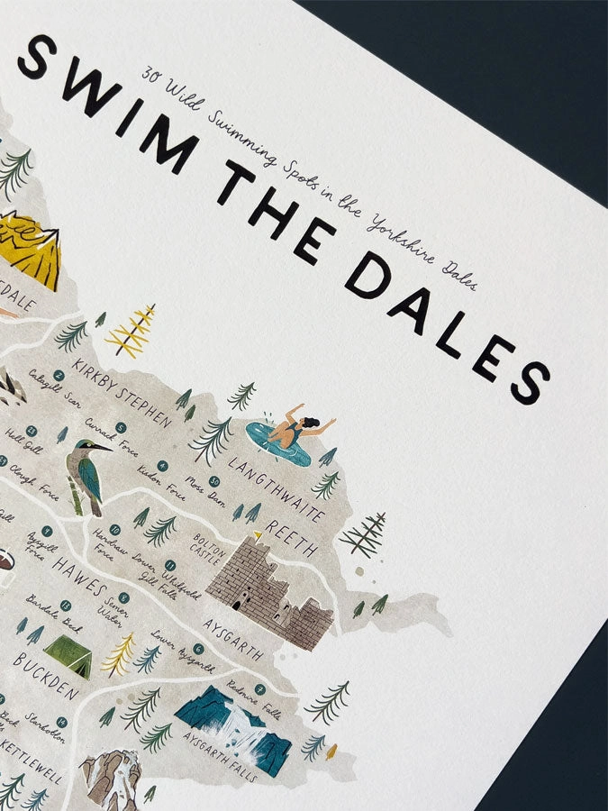 Swim The Dales Poster & Hanger