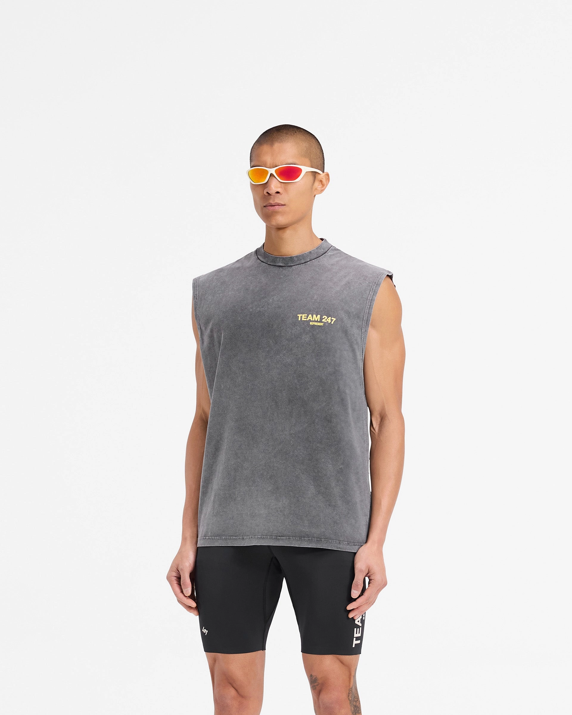 Team 247 Oversized Tank - Pewter Lemon
