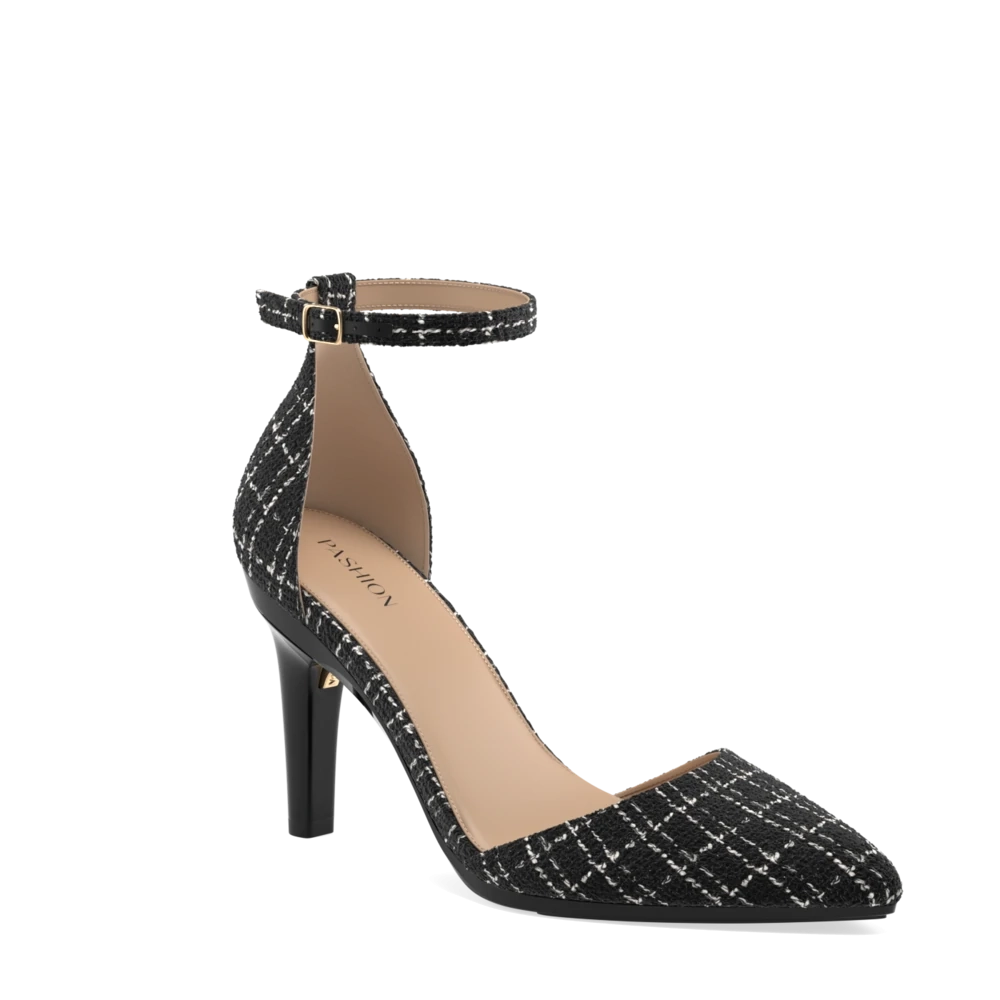 The D'Orsay - Coal Tweed 4 Stiletto - FINAL SALE