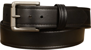 The Hercules Belt™ -  Black With Brushed Nickel Roller Buckle 1.50" (H125)