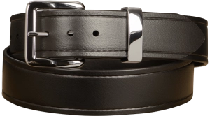 The Hercules Belt™ -  Black With Chrome Buckle And Keeper 1.50" (H300)