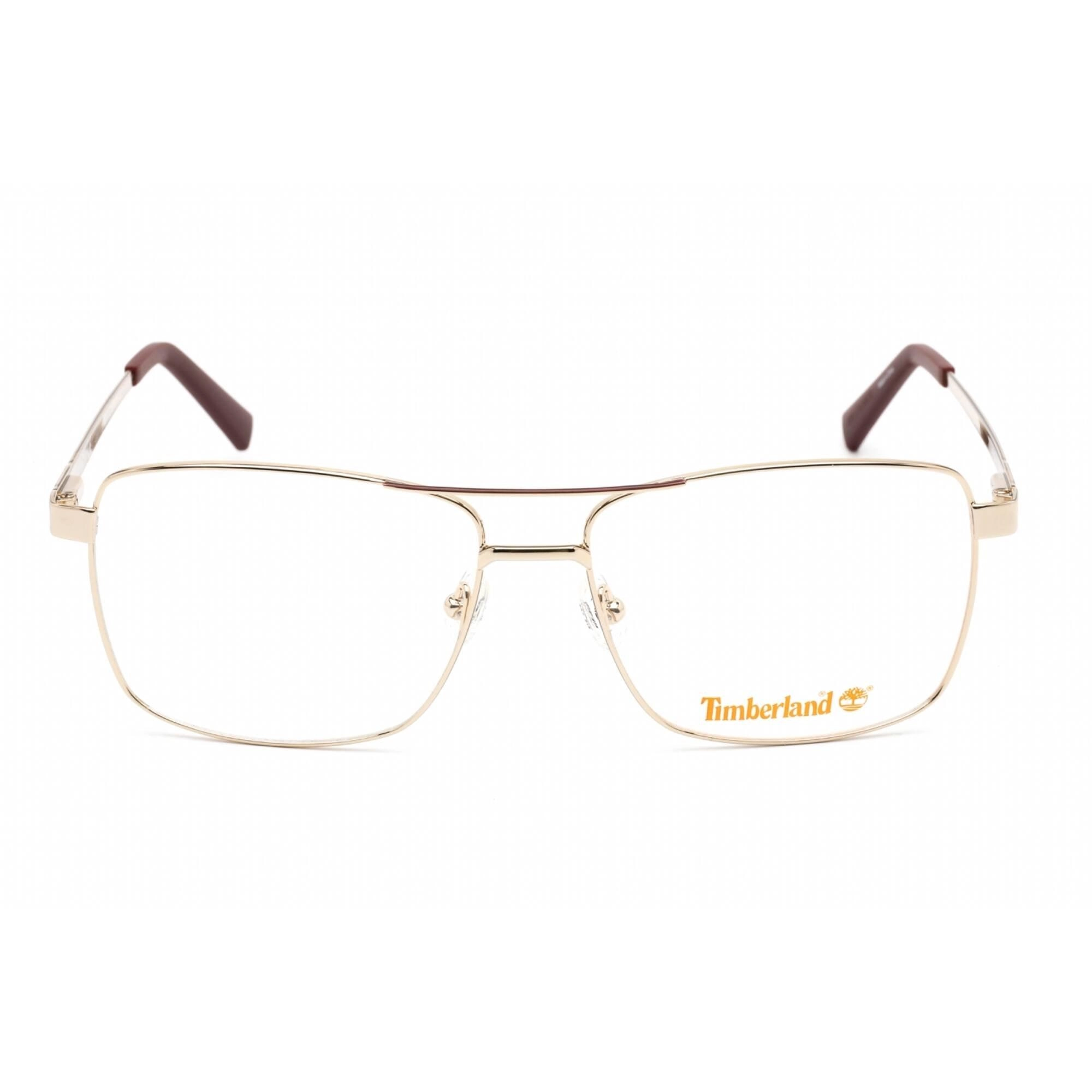 Timberland Men's Eyeglasses - Clear Lens Gold Metal Rectangular Frame | TB1639 032