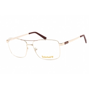 Timberland Men's Eyeglasses - Clear Lens Gold Metal Rectangular Frame | TB1639 032