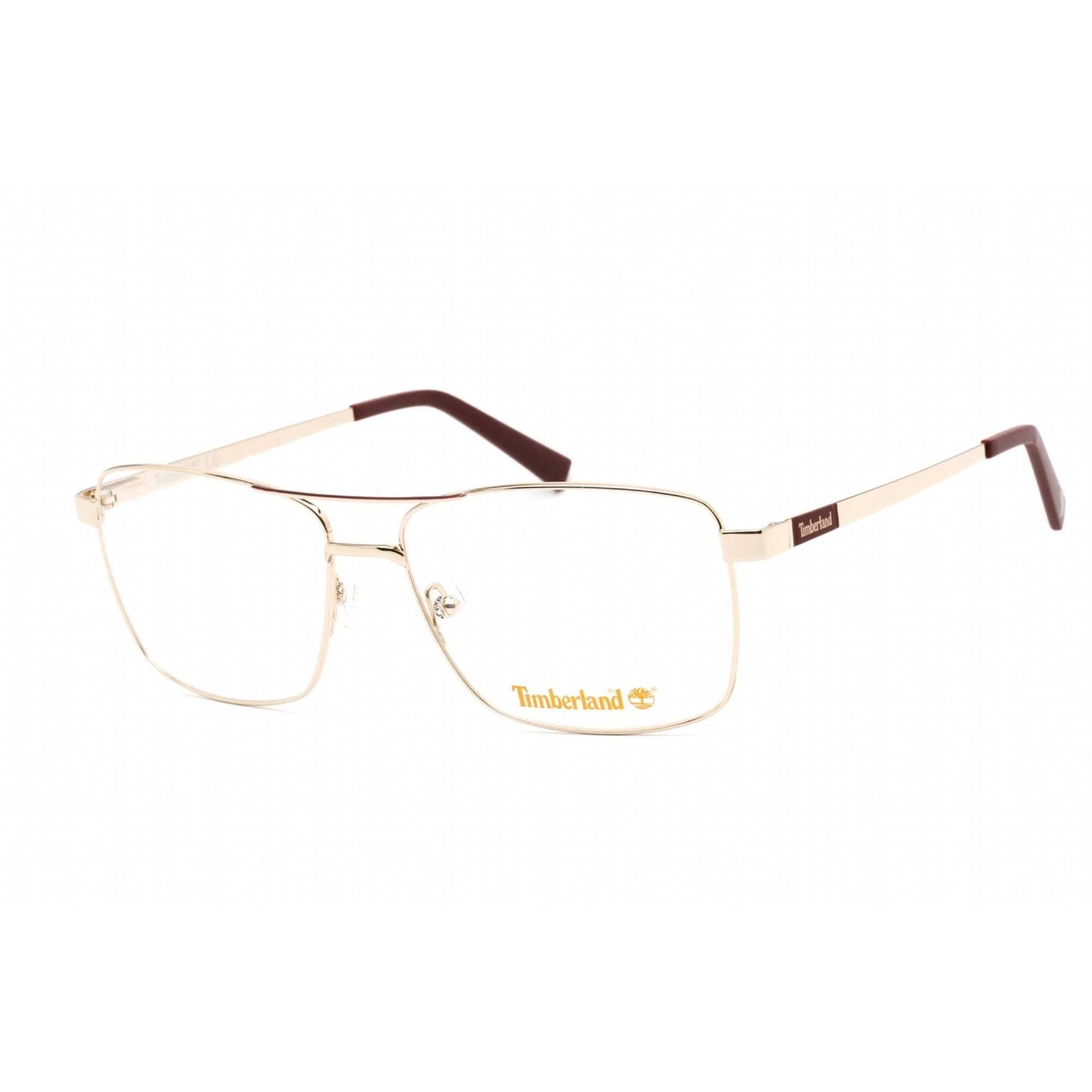 Timberland Men's Eyeglasses - Clear Lens Gold Metal Rectangular Frame | TB1639 032