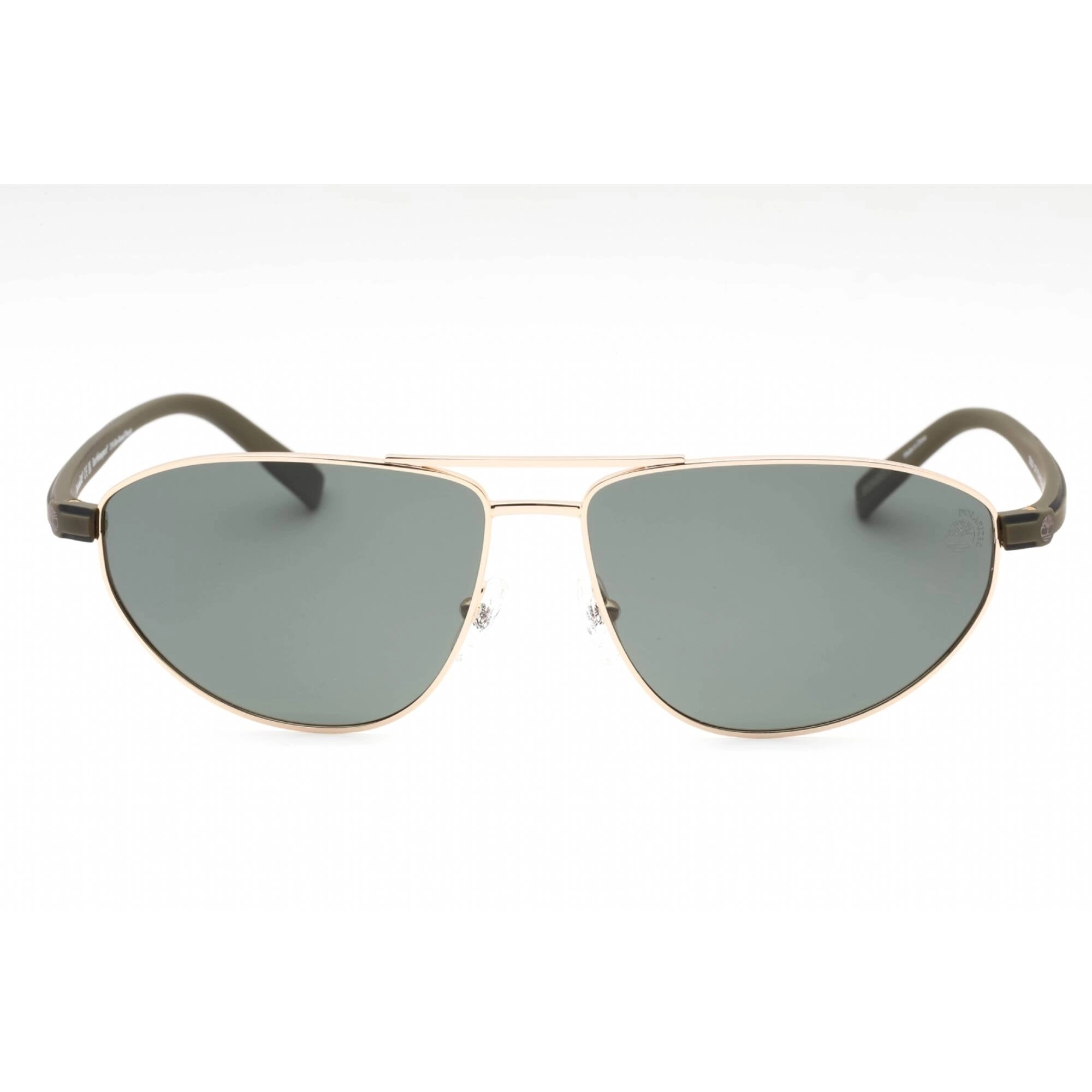 Timberland Men's Sunglasses - Gold Aviator Frame Green Polarized Lens | TB9324 32R