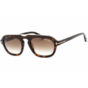 Tom Ford Men's Sunglasses - Dark Havana Plastic Pilot Full Rim Frame | FT0736 52K