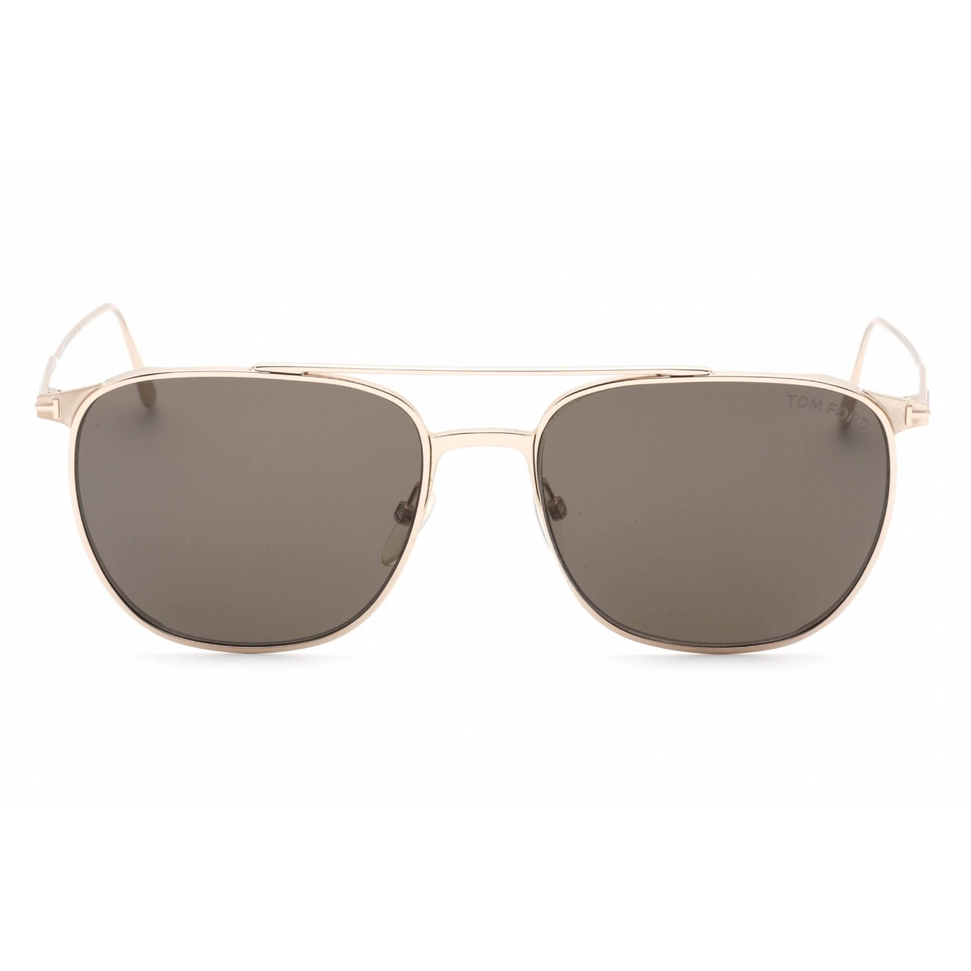 Tom Ford Men's Sunglasses - Shiny Rose Gold Pilot Frame Smoke Lens | FT0692 28A