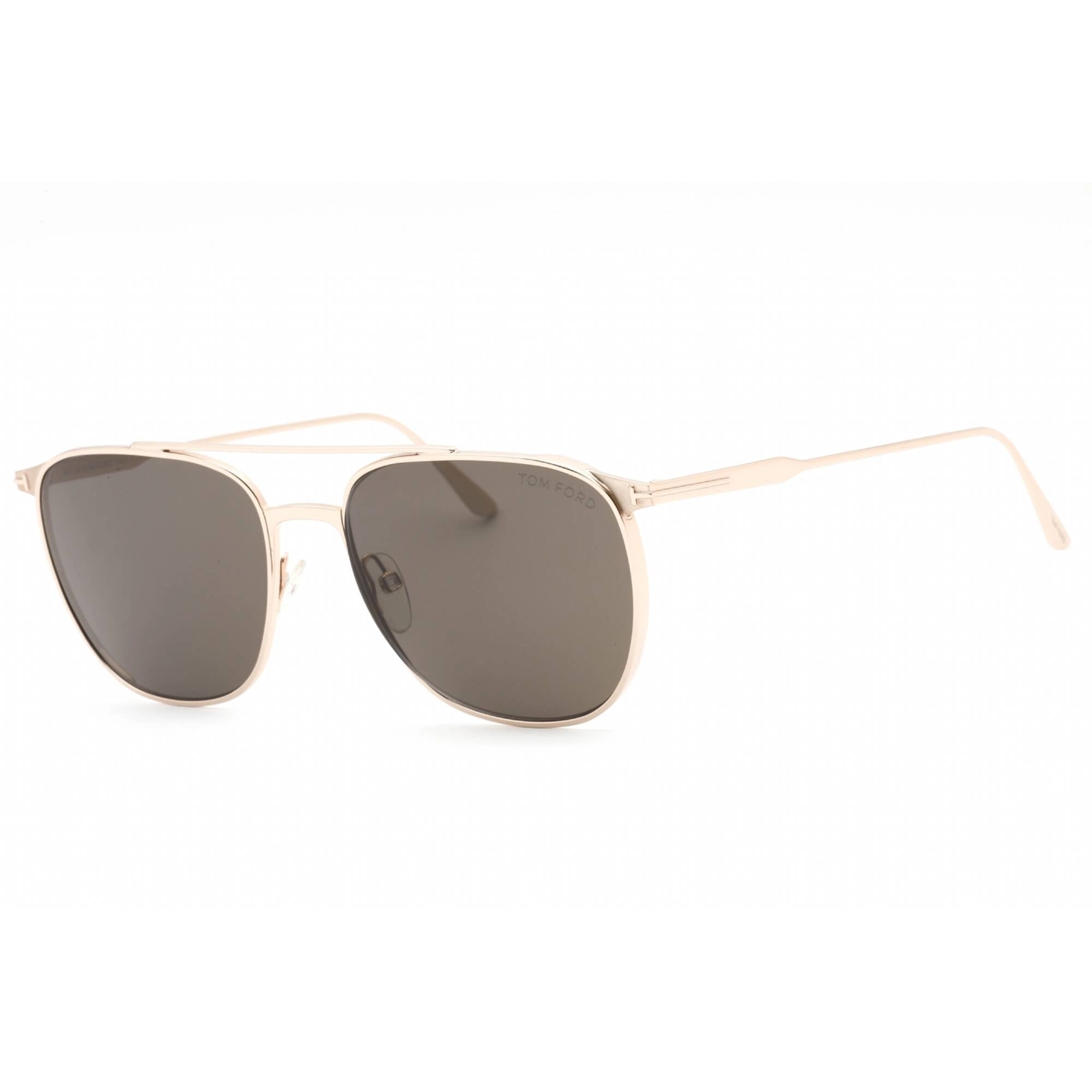 Tom Ford Men's Sunglasses - Shiny Rose Gold Pilot Frame Smoke Lens | FT0692 28A