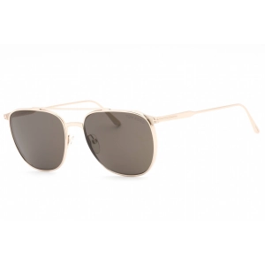 Tom Ford Men's Sunglasses - Shiny Rose Gold Pilot Frame Smoke Lens | FT0692 28A