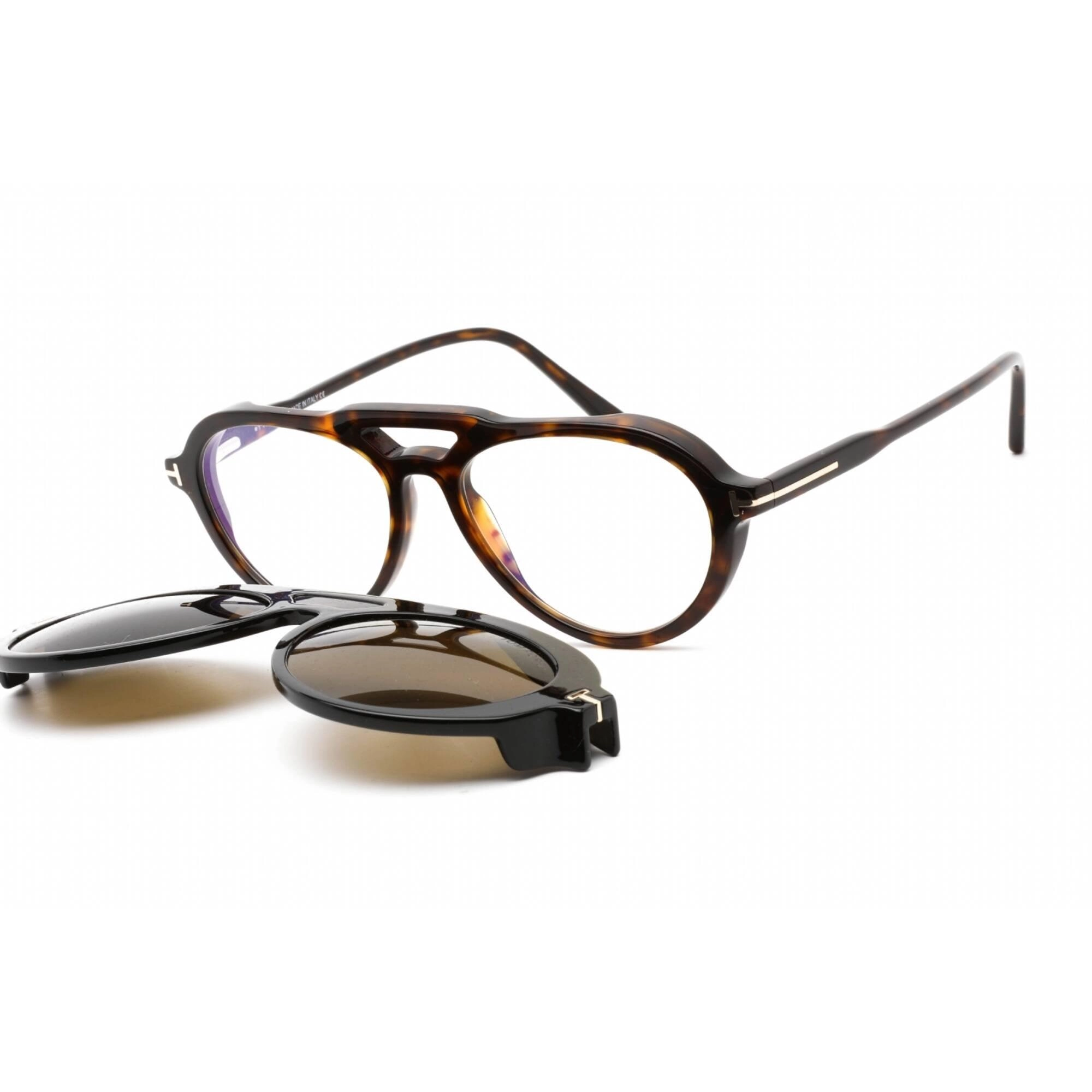 Tom Ford Women's Eyeglasses - Dark Havana Plastic Aviator Shape Frame | FT5760-B 052