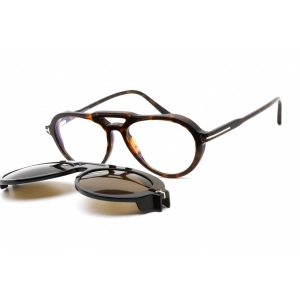 Tom Ford Women's Eyeglasses - Dark Havana Plastic Aviator Shape Frame | FT5760-B 052