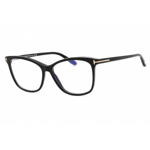 Tom Ford Women's Eyeglasses - Shiny Black Plastic Square Full Rim Frame | FT5690-B 001