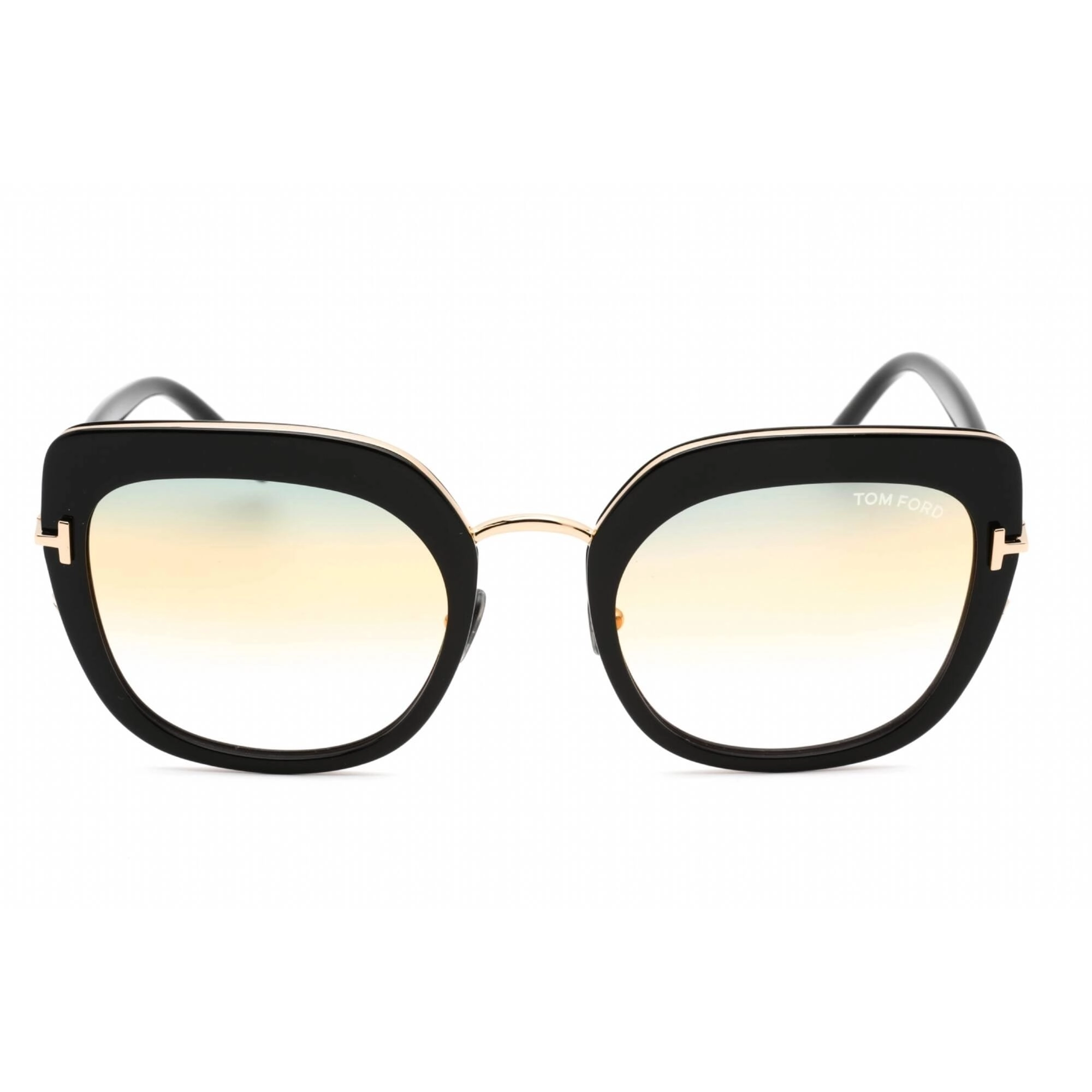 Tom Ford Women's Sunglasses - Black Cat Eye Frame Gradient Gold Lens | FT0945 01B