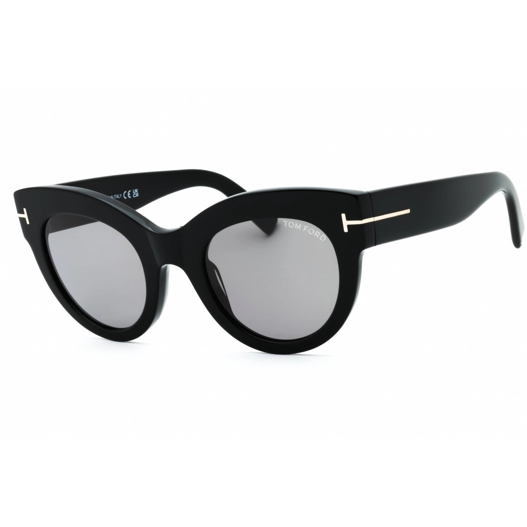 Tom Ford Women's Sunglasses - Shiny Black Acetate Cat Eye Full Rim Frame | FT1063 01C