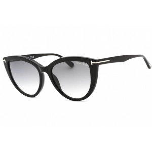 Tom Ford Women's Sunglasses - Shiny Black Plastic Cat Eye Shape Frame | FT0915 01B
