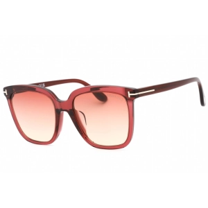 Tom Ford Women's Sunglasses - Shiny Bordeaux Full Rim Rectangular Frame | FT0958-D 69T