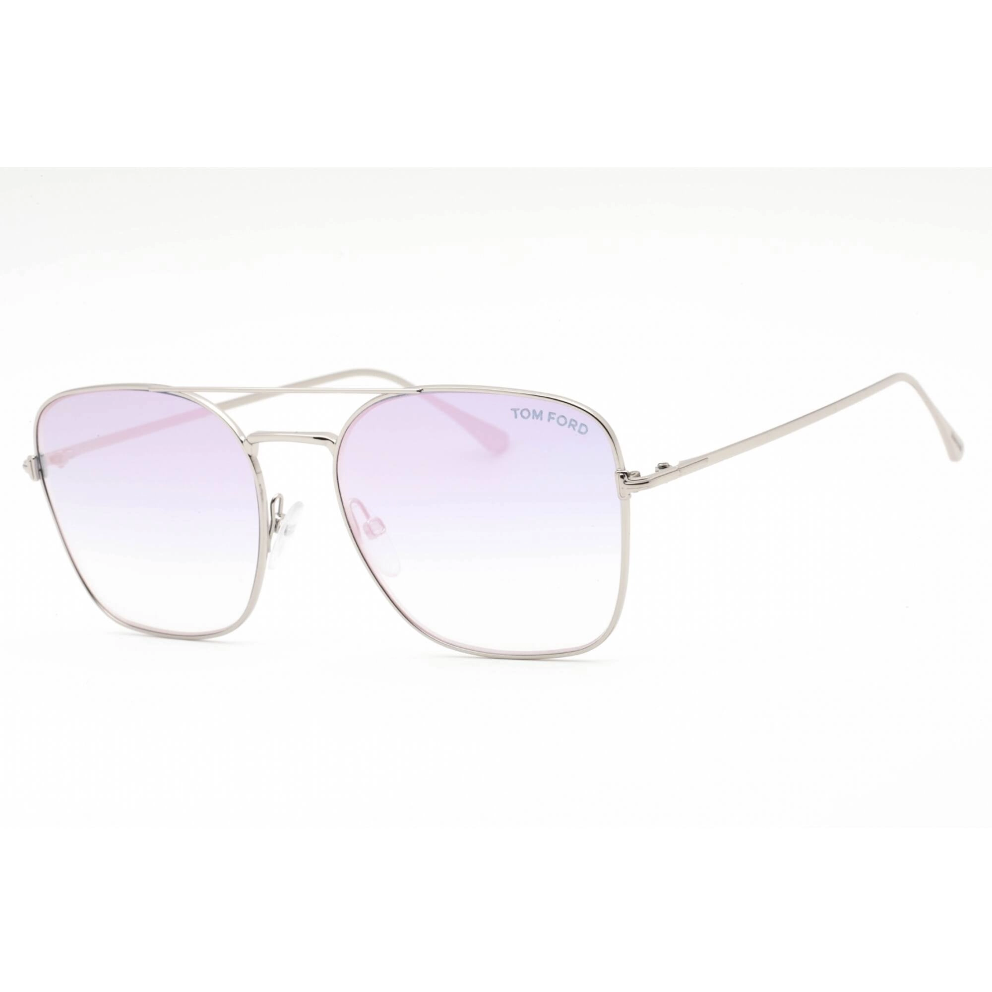 Tom Ford Women's Sunglasses - Shiny Palladium Metal Pilot Full Rim | FT0680 16Z