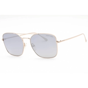 Tom Ford Women's Sunglasses - Shiny Rose Gold Frame Mirrored Smoke Lens | FT0680 28C