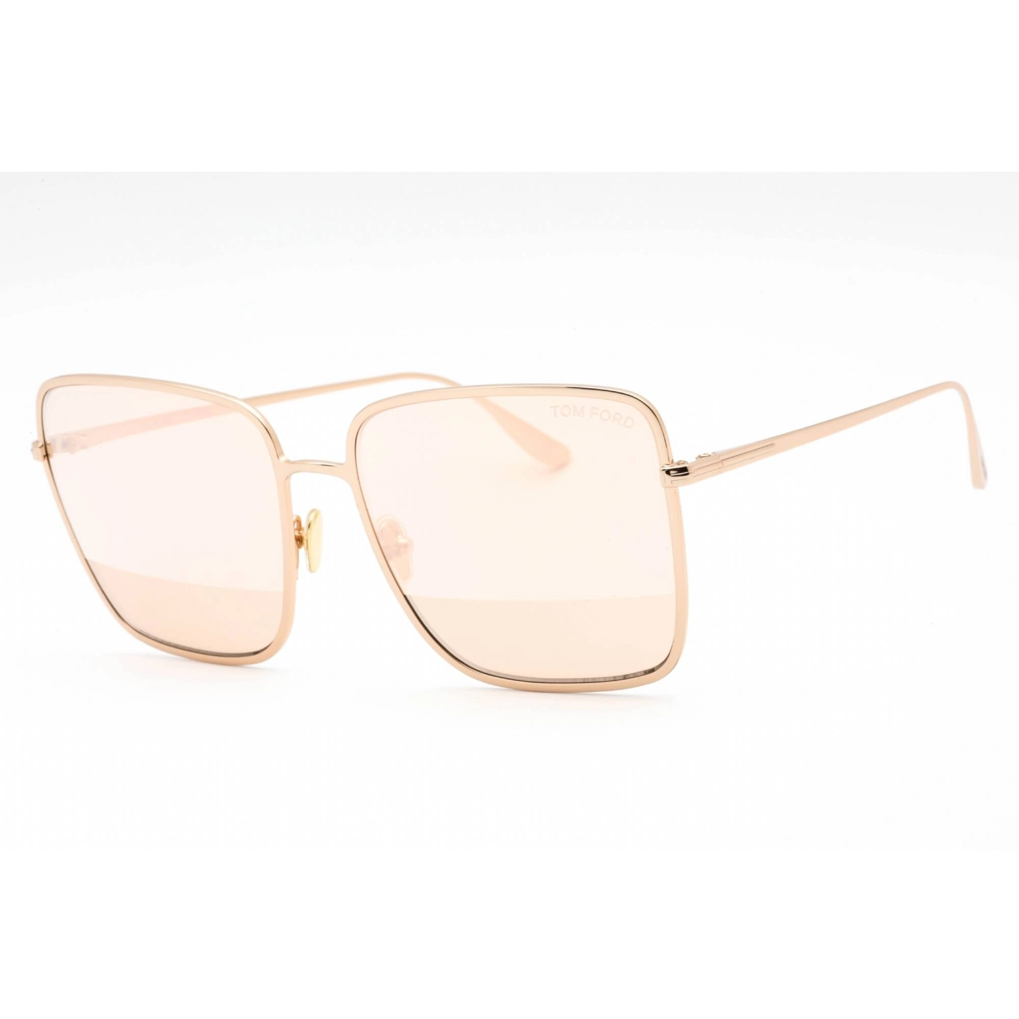 Tom Ford Women's Sunglasses - Shiny Rose Gold Metal Frame Yellow Lens | FT0739 28Z