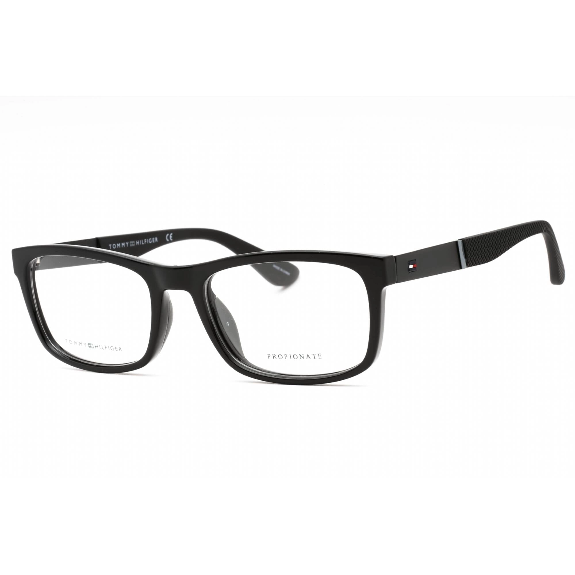 Tommy Hilfiger Men's Eyeglasses - Black Plastic Rectangular Frame | Th 1522 0807 00
