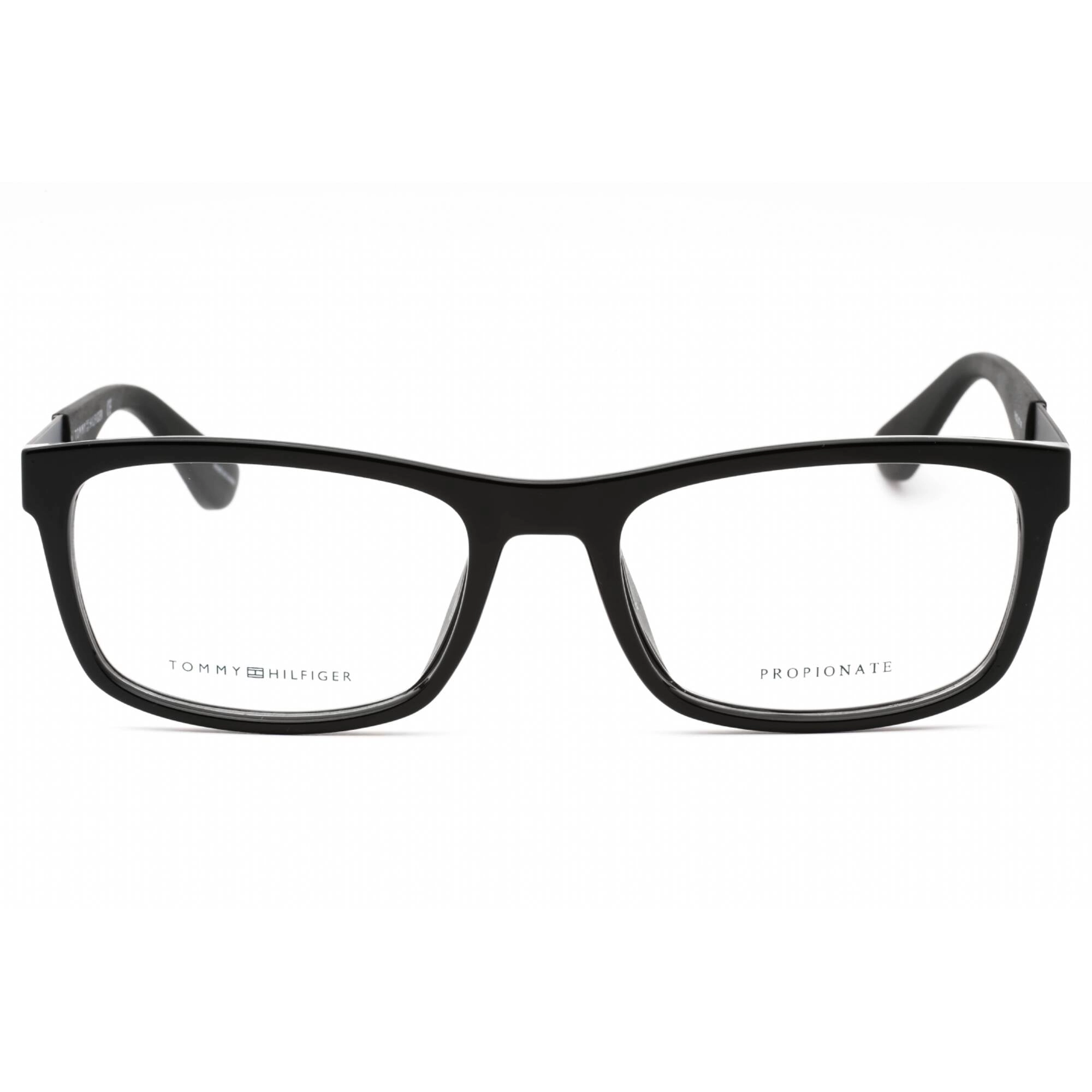 Tommy Hilfiger Men's Eyeglasses - Black Plastic Rectangular Frame | Th 1522 0807 00