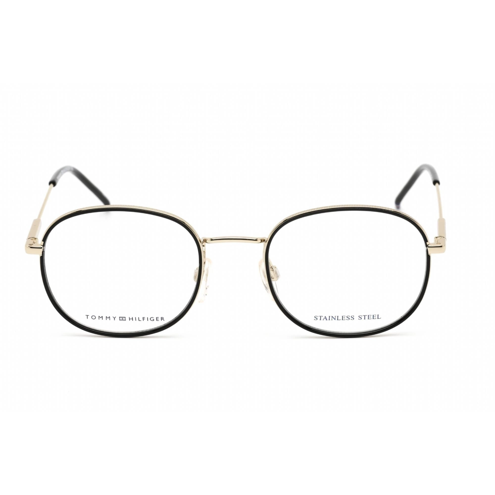Tommy Hilfiger Men's Eyeglasses - Full Rim Gold Metal Round Frame | TH 1726 0J5G 00