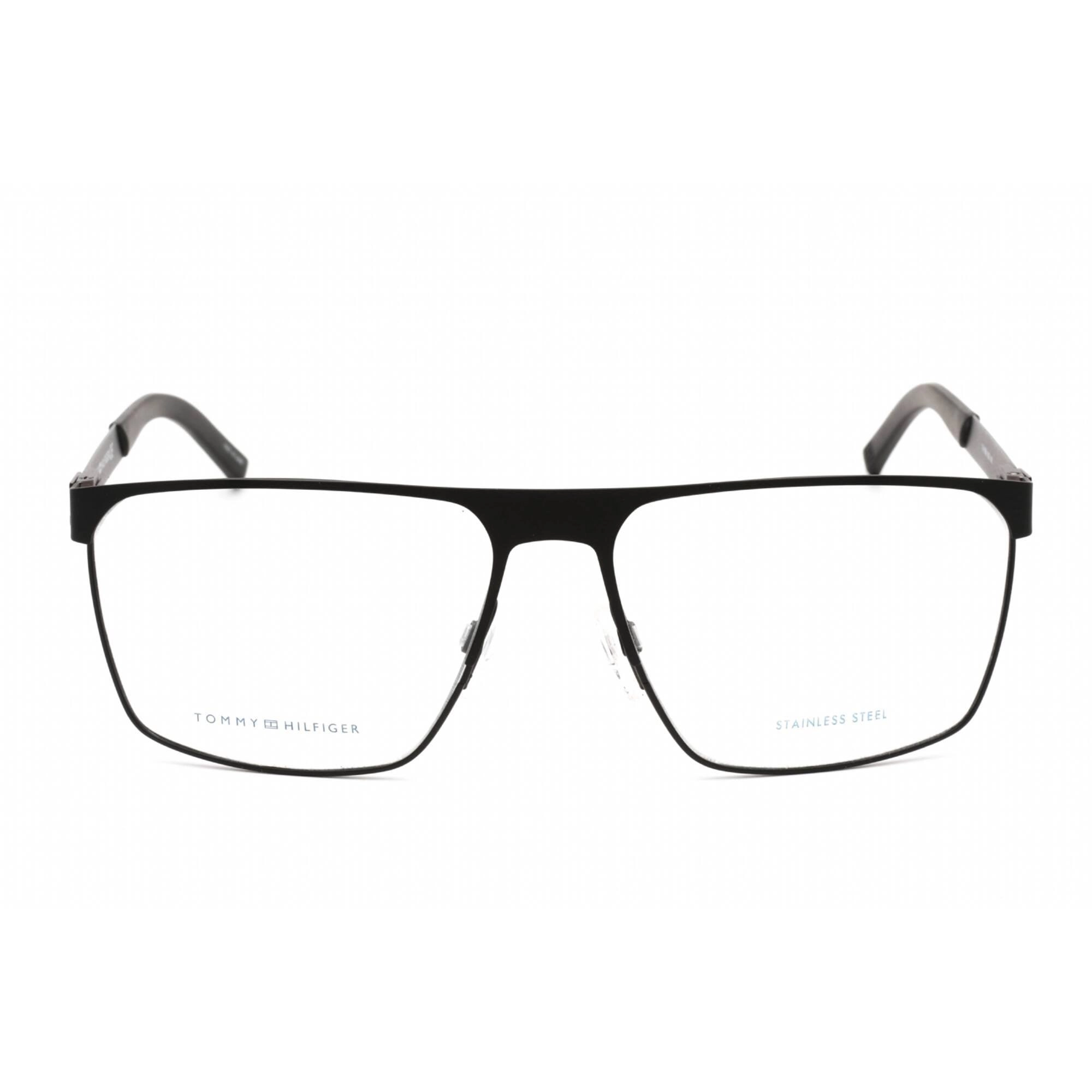 Tommy Hilfiger Men's Eyeglasses - Full Rim Matte Black Metal Frame | TH 1861 0003 00