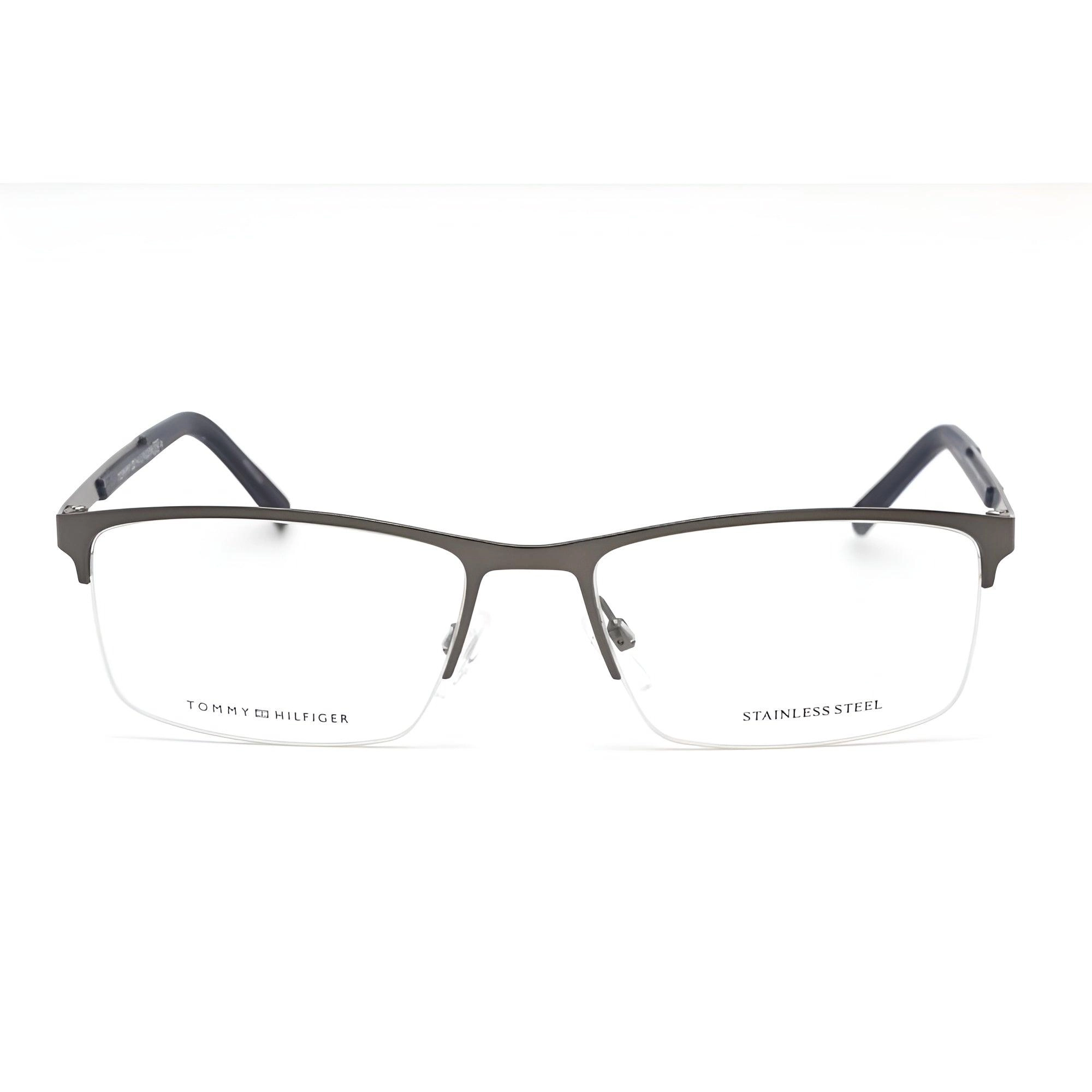 Tommy Hilfiger Men's Eyeglasses - Matte Ruthenium Rectangular Frame | TH 1692 0R80 00