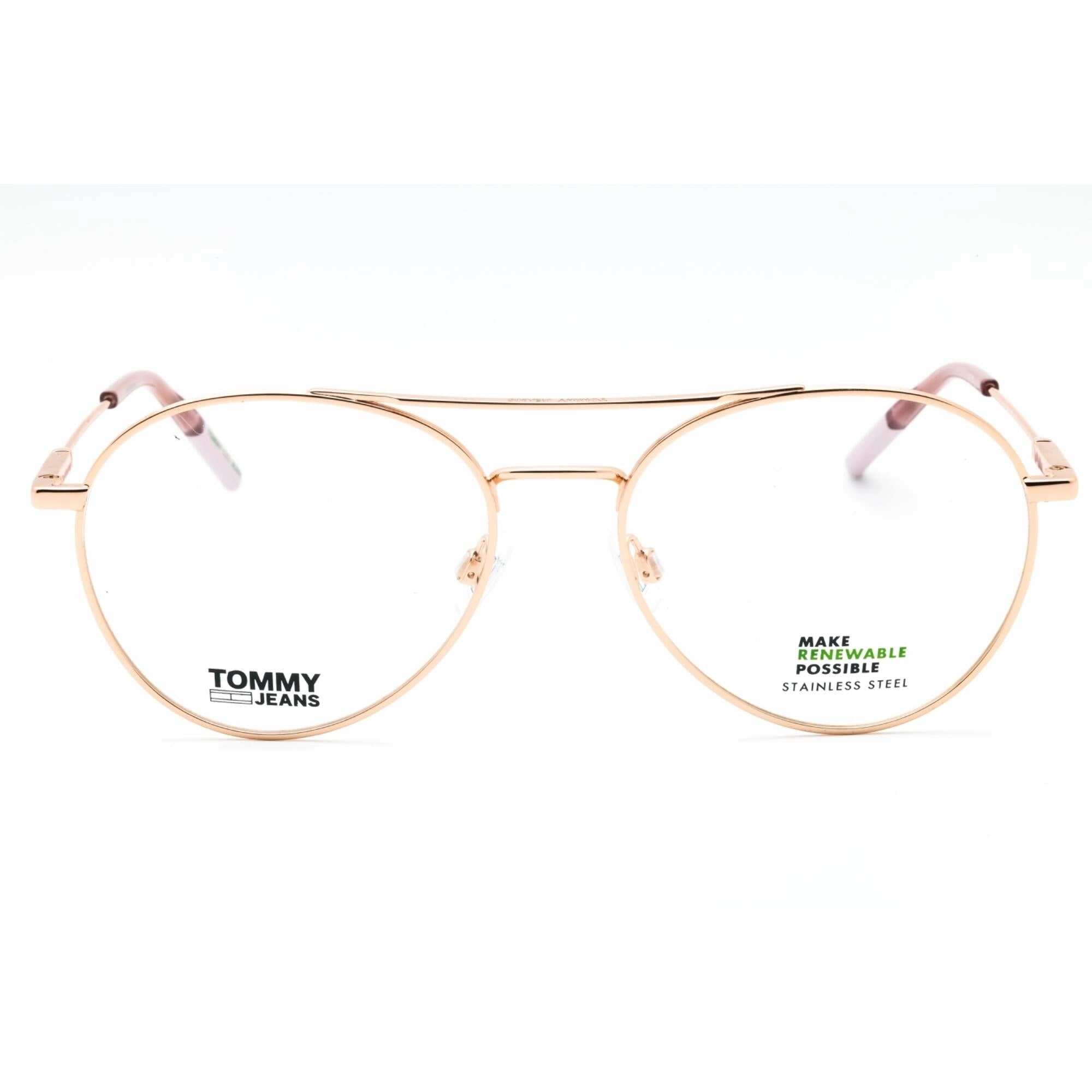 Tommy Hilfiger Unisex Eyeglasses - Gold Copper Metal Aviator Frame | TJ 0088 0DDB 00