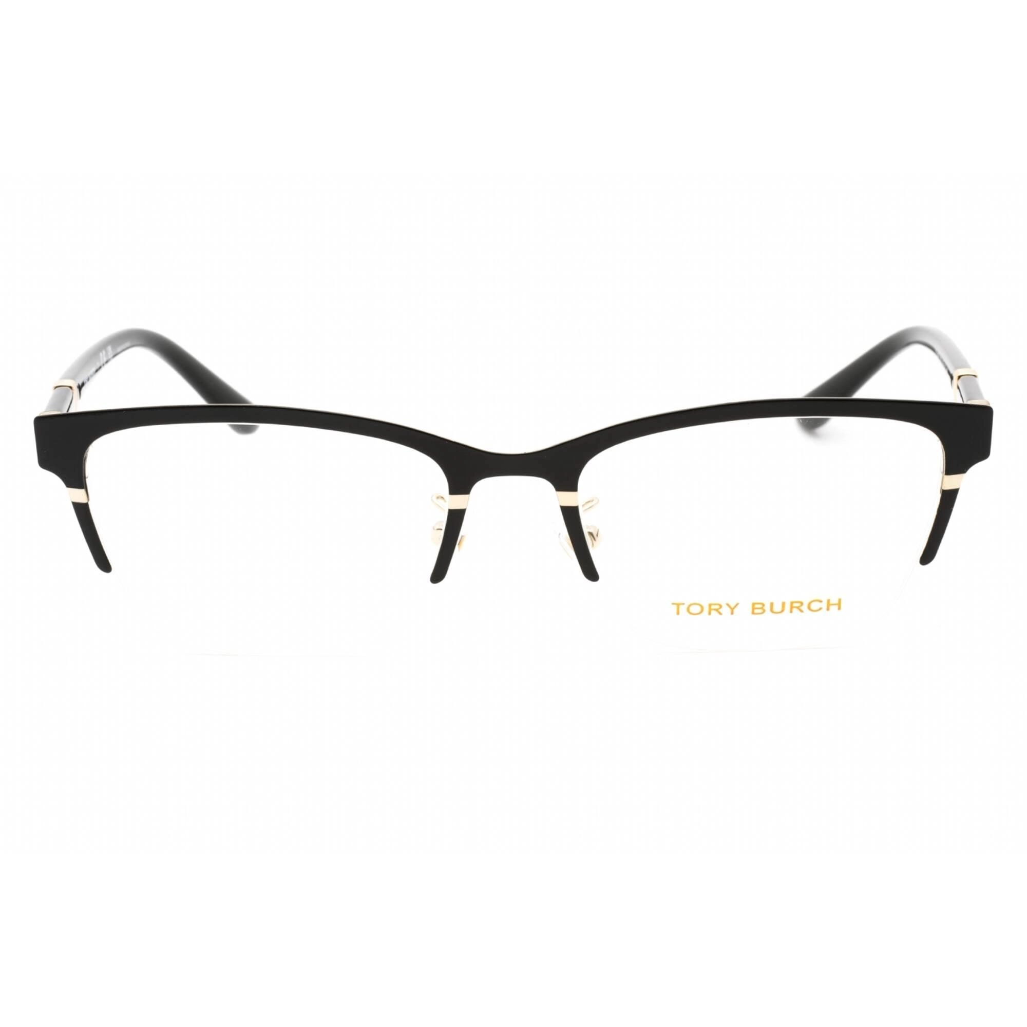 Tory Burch Women's Eyeglasses - Brown/Shiny Gold Metal Half Rim Frame | 0TY1069 3304