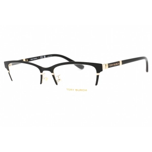 Tory Burch Women's Eyeglasses - Brown/Shiny Gold Metal Half Rim Frame | 0TY1069 3304