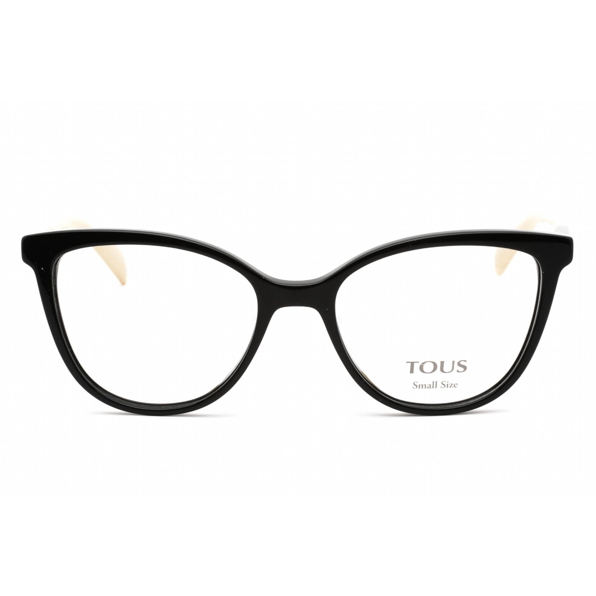 Tous Women's Eyeglasses - Full Rim Shiny Black Rectangular Shape Frame | VTOB35L 0700