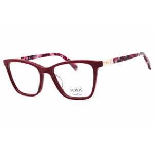 Tous Women's Eyeglasses - Shiny Burgundy Acetate Cat Eye Full Rim Frame | VTOB29L 08LA