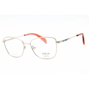Tous Women's Eyeglasses - Shiny Light Gold Metal Cat Eye Full Rim Frame | VTO433L 0594