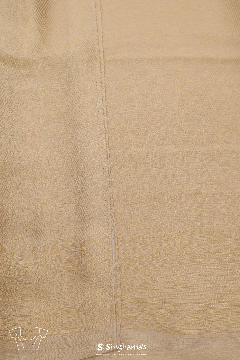 Vanilla Gold Tissue Embroidery Saree