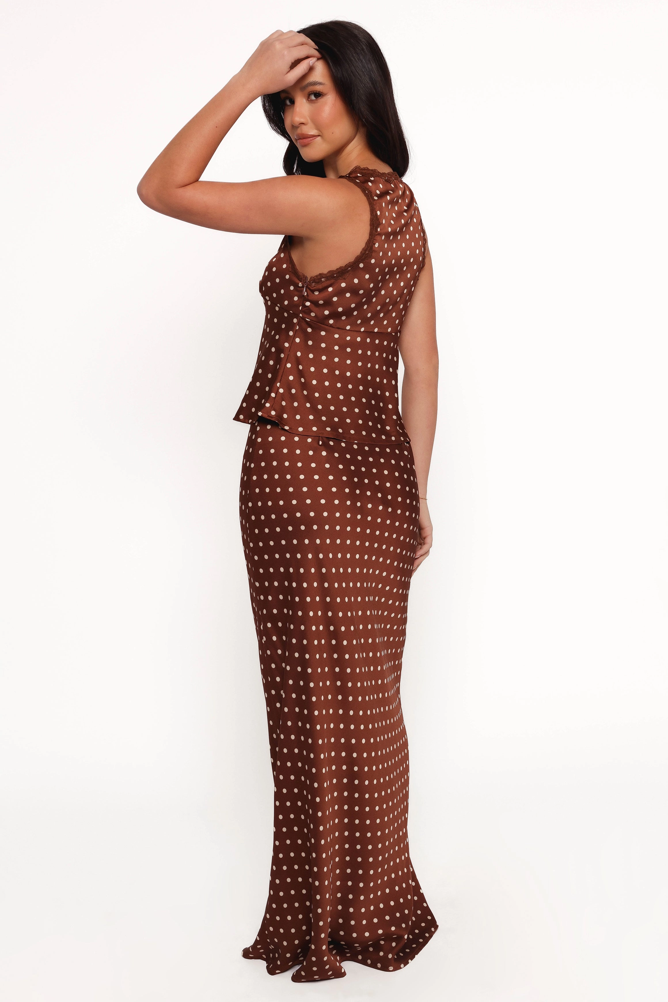 Velman Skirt - Brown Polka Dot
