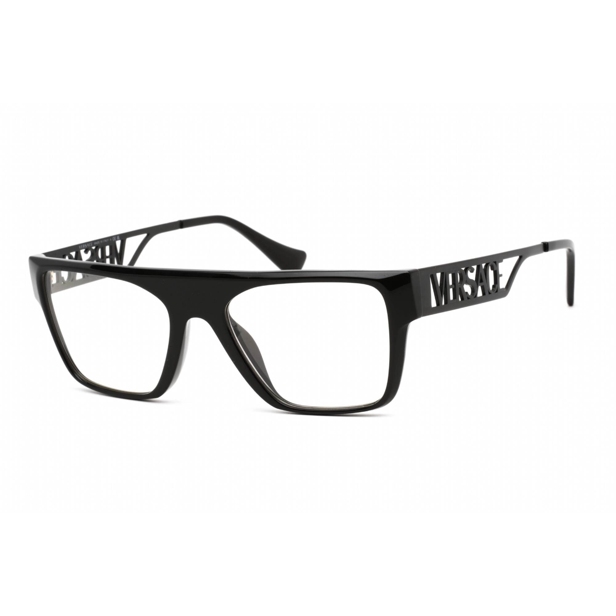 Versace Men's Eyeglasses - Clear Lens Black Plastic Square Shape Frame | 0VE3326U 5380