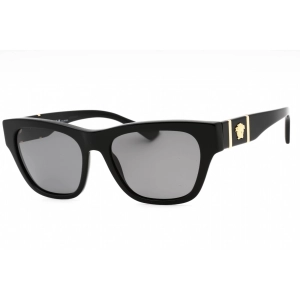 Versace Men's Sunglasses - Black Plastic Rectangular Full Rim Frame | 0VE4457 GB1/81